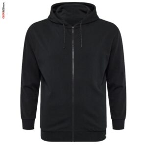 Czarna bluza rozpinana z kapturem Allsize