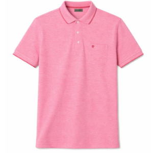 Różowe polo z krótkim rękawem Pierre Cardin