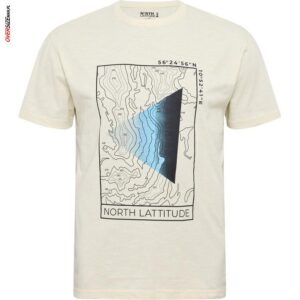 Beżowy T-shirt z nadrukiem Allsize