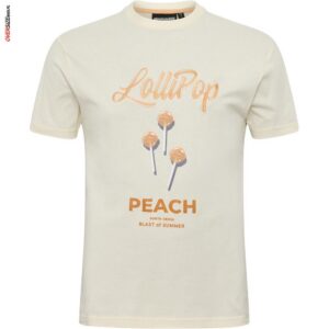 Pomarańczowy T-shirt z haftem Allsize