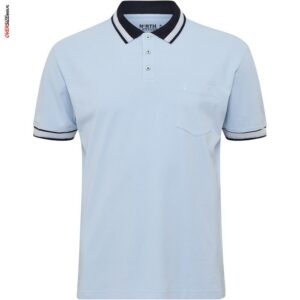 Błękitne polo z krótkim rękawem Allsize