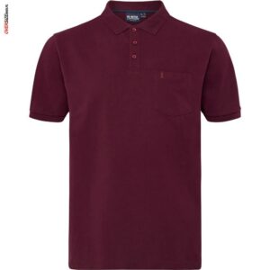 Bordowe polo z krótkim rękawem Allsize