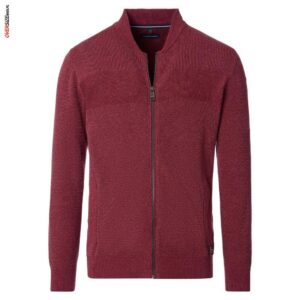 Malinowy sweter na zamek Casa Moda