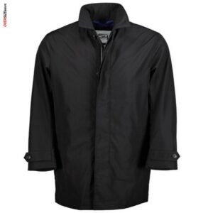 Czarny, elegancki płaszcz S4