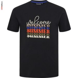 Czarny T-shirt z nadrukiem Summer Allsize