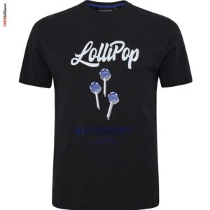 Czarny T-shirt z haftem Allsize