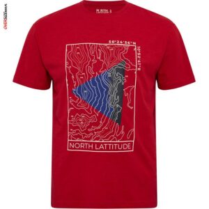 Czerwony T-shirt z nadrukiem Allsize