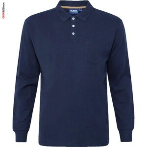 Granatowe polo z długim rękawem Allsize