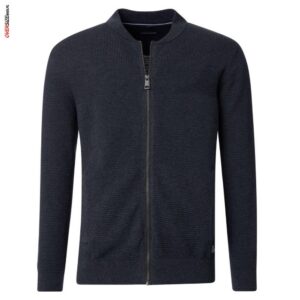 Granatowy sweter na zamek Casa Moda