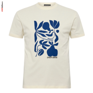 Beżowy T-shirt z nadrukiem Allsize