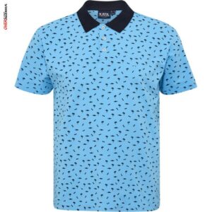 Niebieskie polo z krótkim rękawem Allsize
