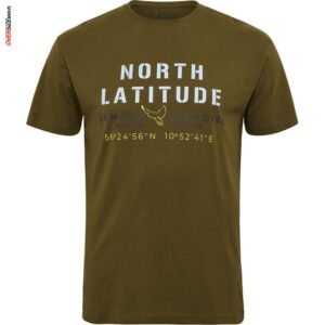 Oliwkowy T-shirt z nadrukiem Allsize