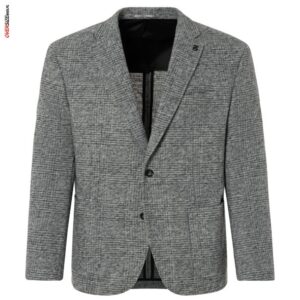 Szara, wełniana marynarka w kratkę Thomas Goodwin