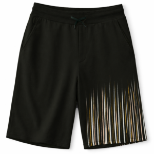 Czarne szorty dresowe z nadrukiem Maxfort