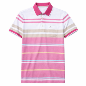 Różowe polo z krótkim rękawem Campione