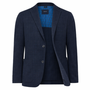 Granatowa marynarka w kratkę Pierre Cardin