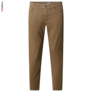 Brązowe spodnie z elastanem Pioneer