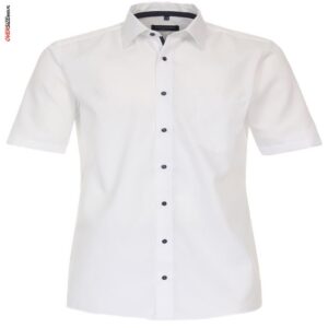 Biała koszula z krótkim rękawem Casa Moda