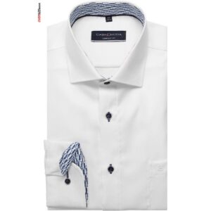 Biała koszula z długim rękawem Casa Moda