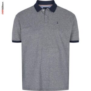 Biało-granatowe polo z krótkim rękawem Allsize