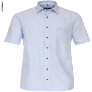 Błękitna koszula z krótkim rękawem Casa Moda