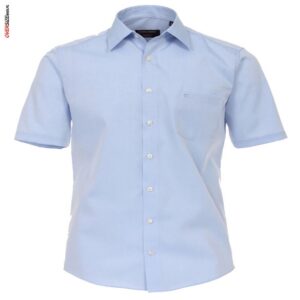 Błękitna koszula z krótkim rękawem Casa Moda