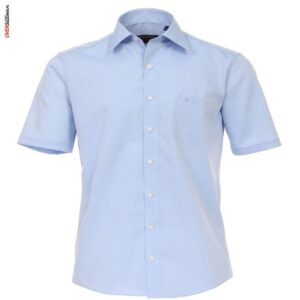 Błękitna koszula z krótkim rękawem Casa Moda