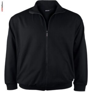 Czarna bluza rozpinana bez kaptura ADAMO