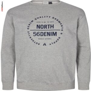 Szara bluza przez głowę z nadrukiem Allsize