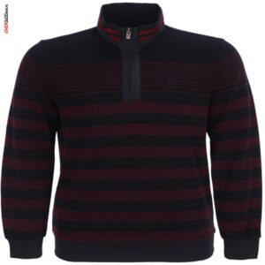 Granatowo-bordowa bluza na stójce Campione