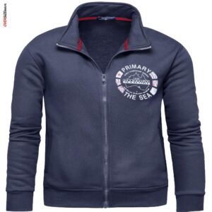 Granatowa bluza rozpinana bez kaptura Maxfort