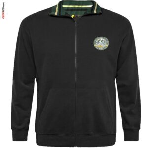 Czarna bluza rozpinana ze swetrową stójką Maxfort