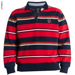 Sweter typu polo w paski Claudio Campione
