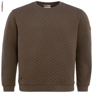 Brązowa bluza przez głowę, z pikowaniem Camel Active