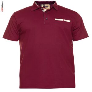 Bordowe polo z krótkim rękawem Maxfort