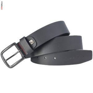 Granatowy pasek skórzany Pierre Cardin