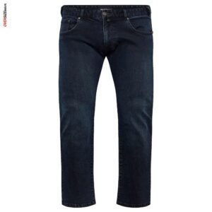 Granatowe jeansy z elastanem Allsize