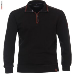 Czarna bluza na krótkim zamku Casa Moda