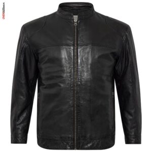 Czarna kurtka ze skóry jagnięcej Allsize