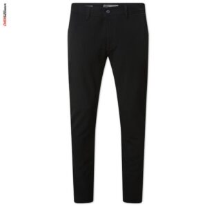 Czarne spodnie chino z eleganckiego materiału Pioneer