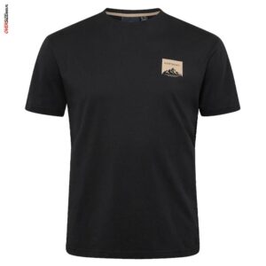 Czarny T-shirt z nadrukiem na plecach Allsize