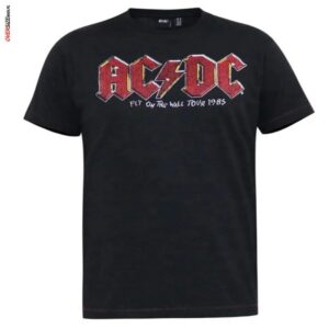 Czarny T-shirt rockowy AC DC Duke