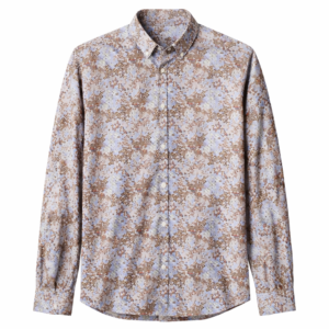 Oliwkowo-błękitna koszula z długim rękawem Campione