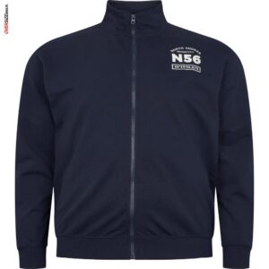 Granatowa bluza na stójce z haftem na piersi Allsize