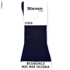 Granatowe skarpetki bezuciskowe Steven