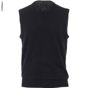 Granatowy pulower z dekoltem"V" Casa Moda