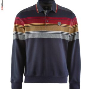 Granatowy sweter polo Campione
