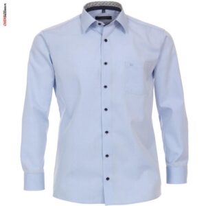 Niebieska koszula z ciemnymi guzikami Casa Moda