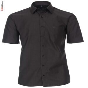 Czarna koszula z krótkim rękawem Casa Moda