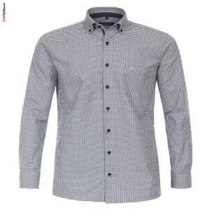 Biało czarna koszula w kratkę Casa Moda